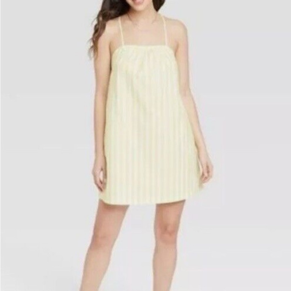 A New Day Yellow Striped Mini Dress